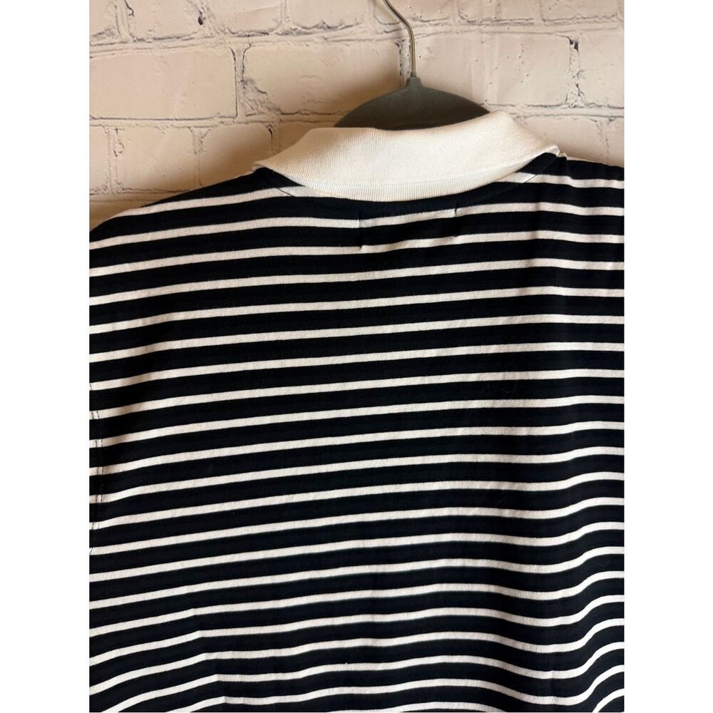 Lauren Ralph Lauren Black & White Striped Sleeveless Polo Top XL - Picture 7 of 9